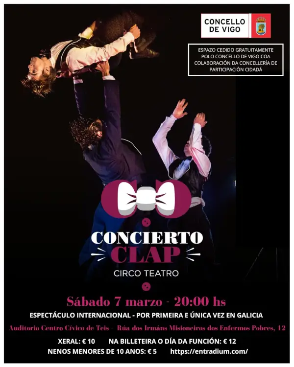 Concierto clap circo teatro 2026 03 07 auditorio teis vigo