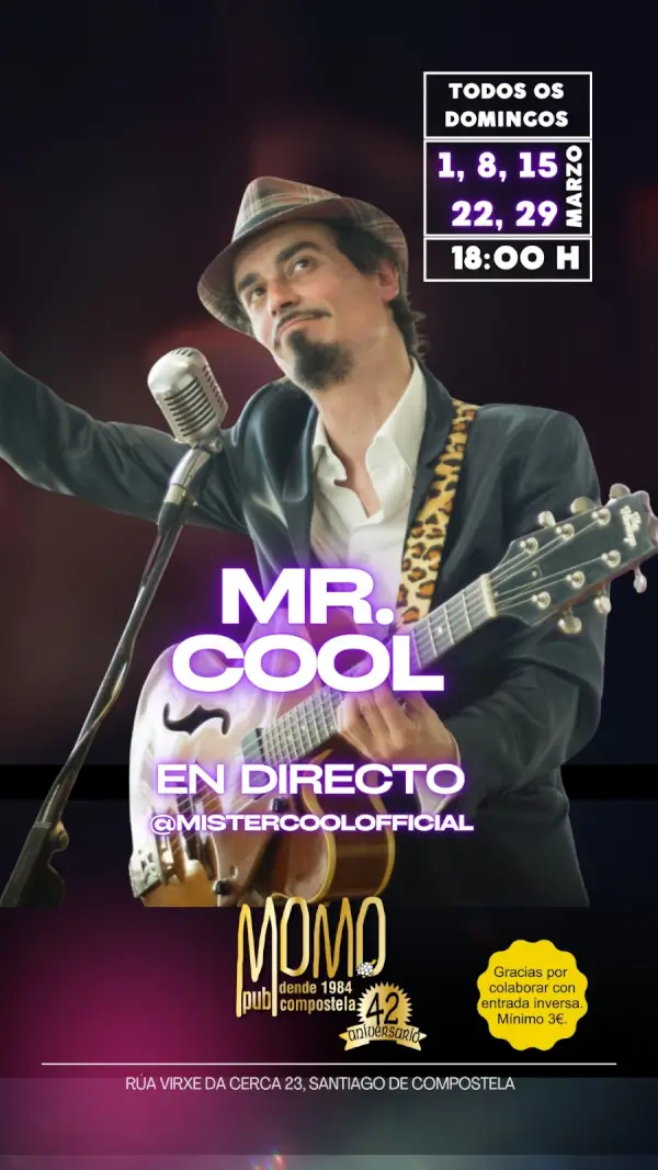 Concierto mr cool 2026 03 29 momo pub