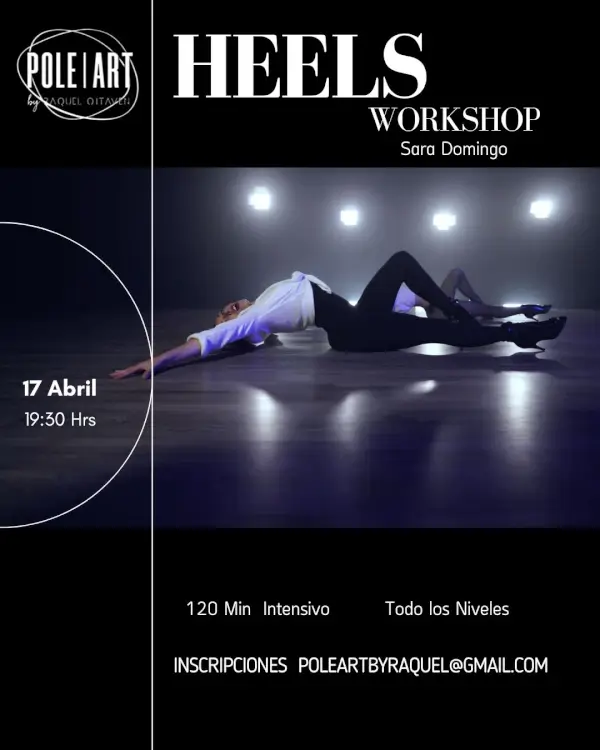 Heels workshop sara domingo pole art 2026 04 17 santiago compostela