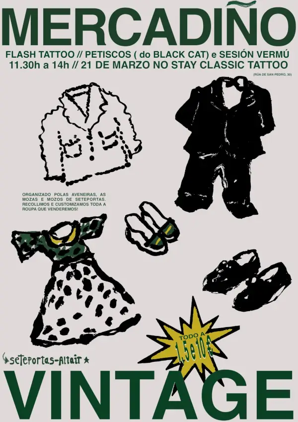 Mercadino vintage flash tattoo sesion vermu 2026 03 21 stay classic tattoo