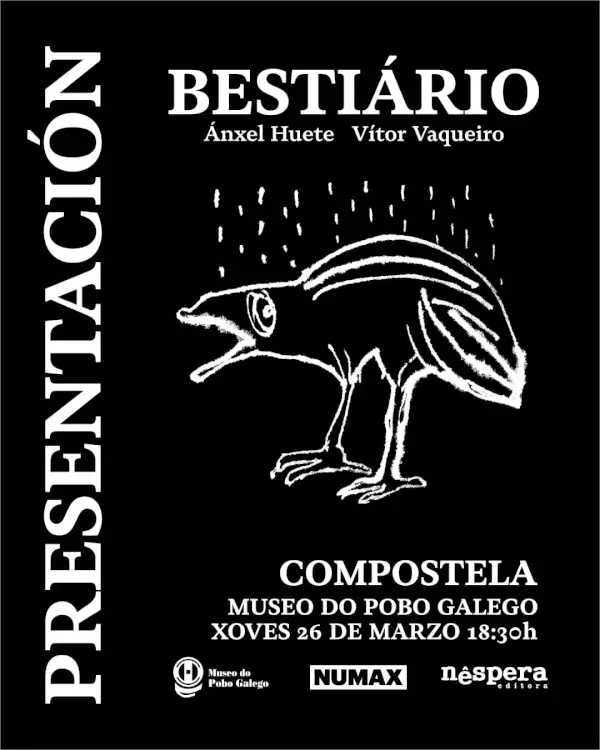 Presentacion bestiario anxel huete vitor vaqueiro 2026 03 26 museo pobo galego santiago
