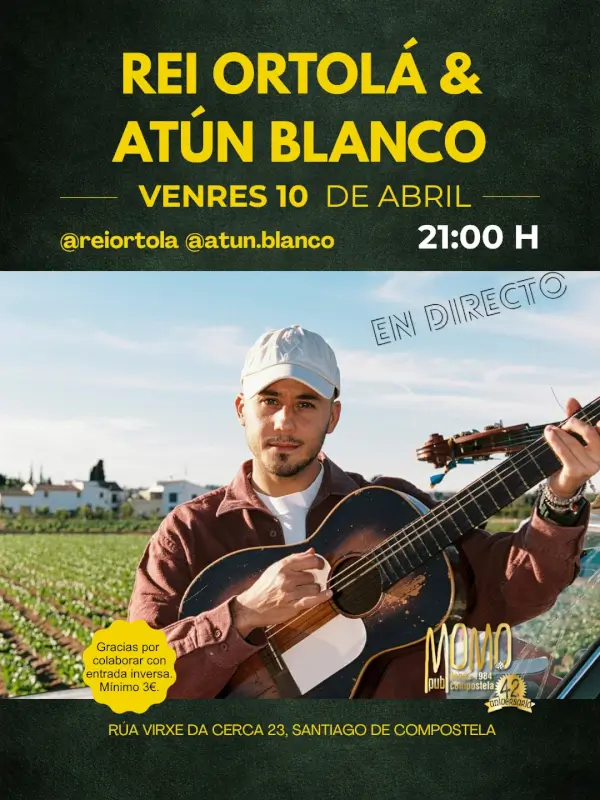 Concierto rei ortola atun blanco 2026 04 10 momo pub