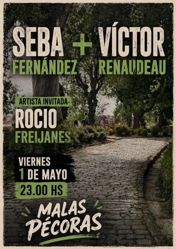Concierto de Seba Fernández + Víctor Renaudeau con Rocío Freijanes