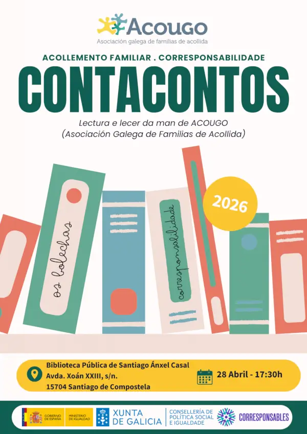 Niños escuchando un cuento en una biblioteca.