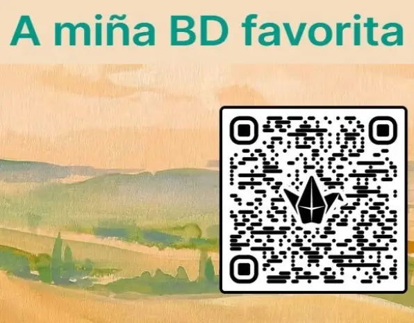 Una persona escaneando un código QR con su teléfono para acceder a una plataforma digital de cómics.