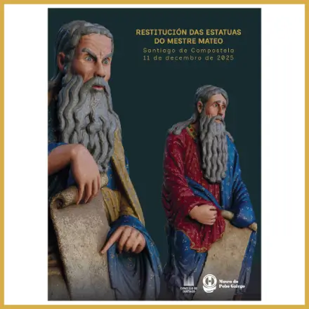 Esculturas románicas del Maestro Mateo expuestas en el museo.