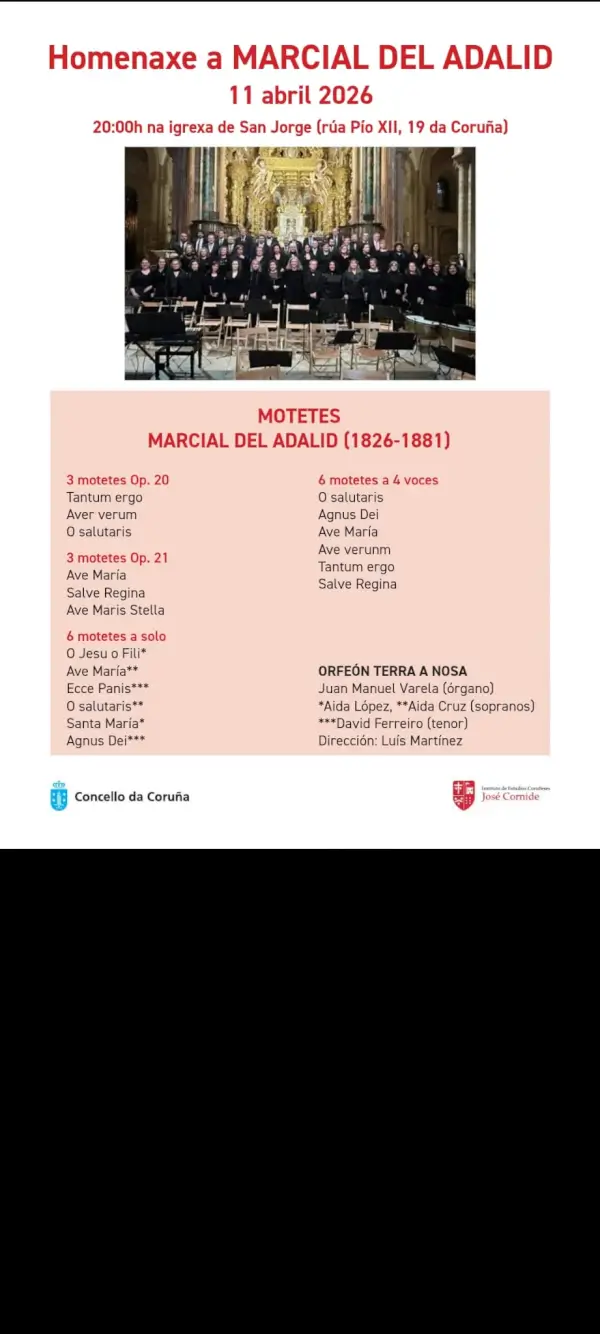 Homenaxe marcial adalid 2026 04 11 igrexa san jorge coruna