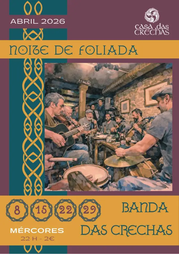 Noite foliada banda das crechas 2026 04 29 casa das crechas