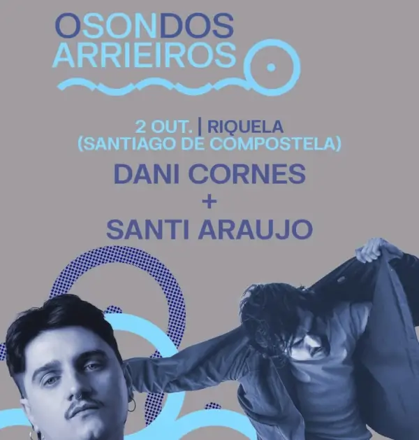 Dos músicos gallegos, Dani Cornes y Santi Araujo, actuando en un concierto.