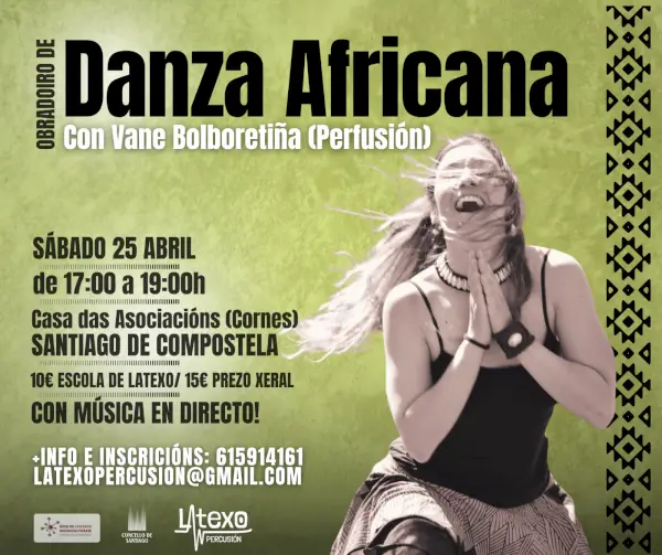 Obradoiro danza africana 2026 04 25 casa asociacions cornes