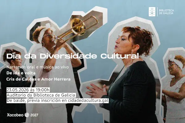 Cris de Caldas y Amor Herrera interpretan un espectáculo de narración oral y música en vivo sobre la migración gallega y sus lazos con Cuba.