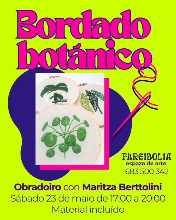 Obradoiro de Bordado Botánico con Maritza Berttolini