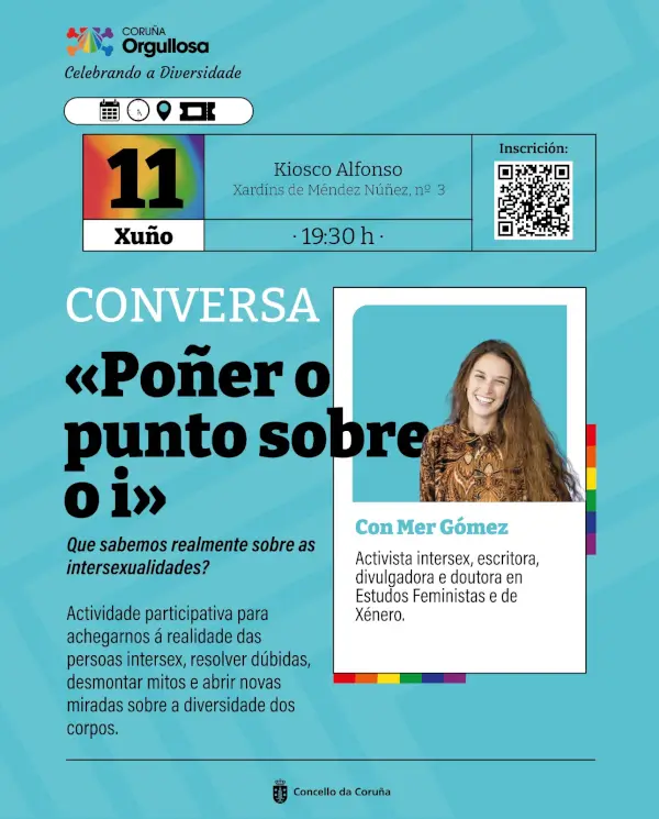 Conversa "Poñer o punto sobre o i" con Mer Gómez